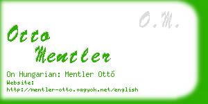 otto mentler business card