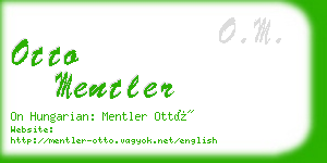 otto mentler business card